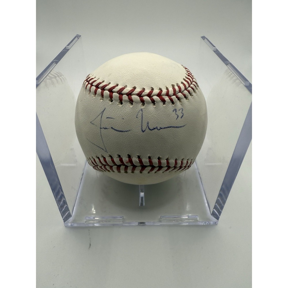 Justin Morneau Autographed Official Major League Baseball Twins  Rockies COA